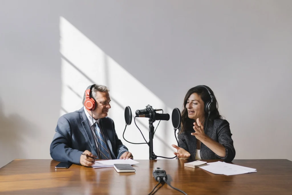 two podcasters