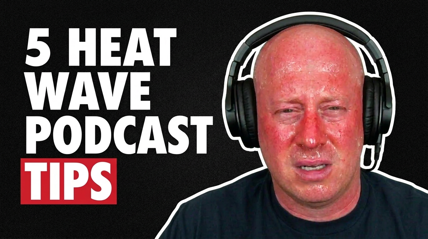 JAG Podcast Productions Tips for recording podcasts in a heat wave with Jag hot ehadshot